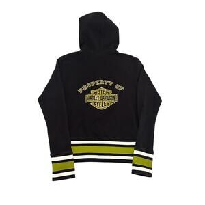 Harley Davidson 03 Embroidered Knit Rhinestones Zip Up Large